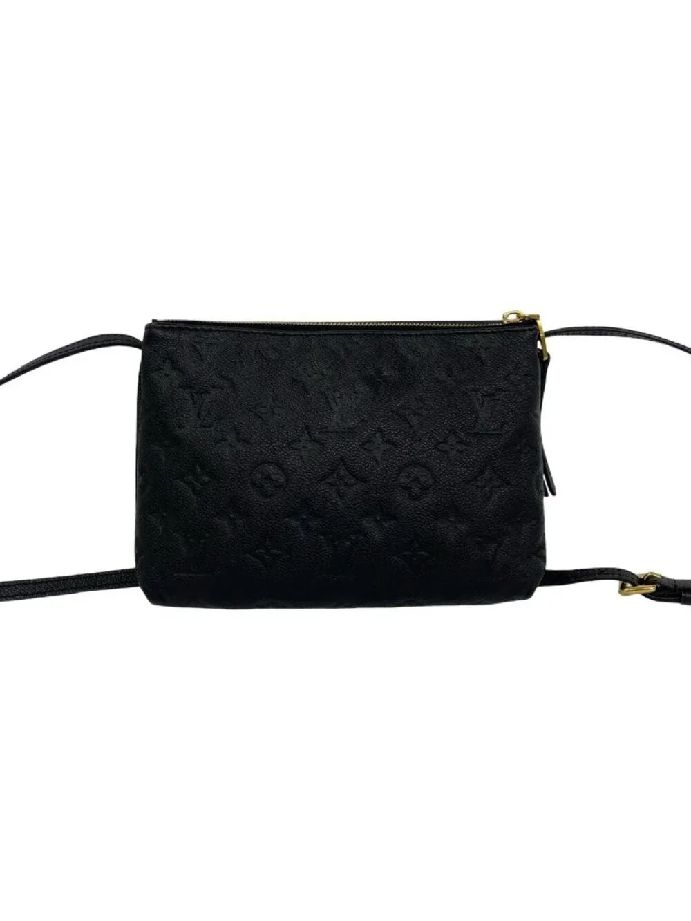 Louis Vuitton Monogram Empreinte Leather Shoulder Bag Black